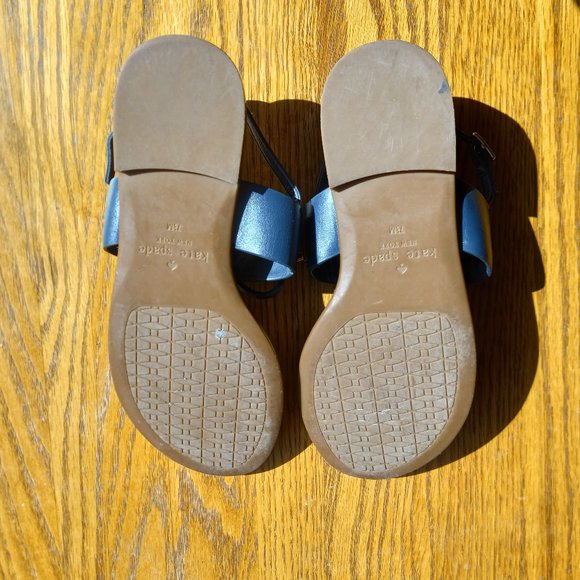 Kate Spade Navy Blue Thong Sandals - Picture 7 of 16